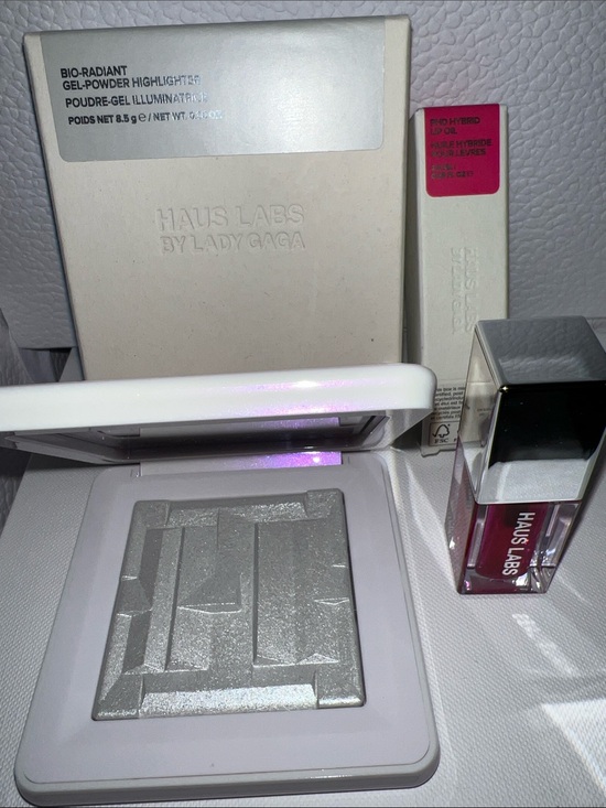 Haus Labs By Lady Gaga Other - Haus Labs Bio-Radiant Gel-Powder Highlighter in Moonstone + small size Lip Oil
